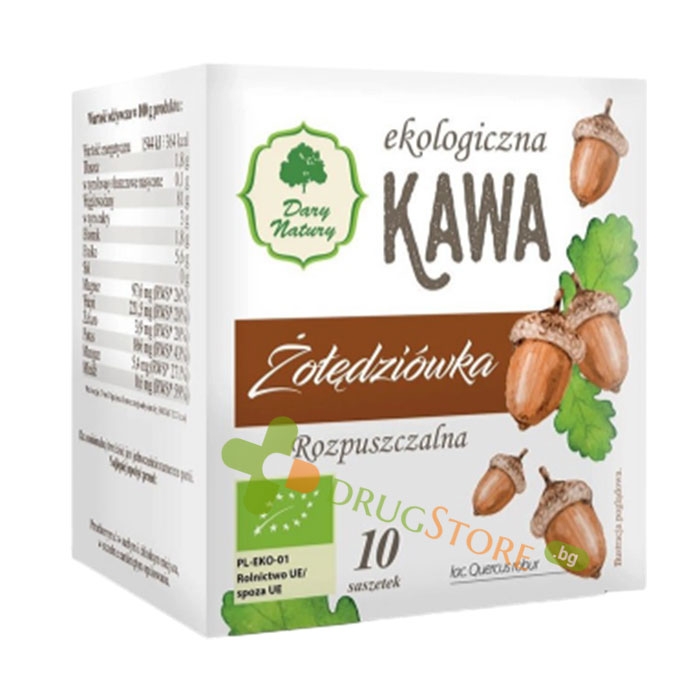 ИНСТАНТНО КАФЕ ОТ ЖЪЛЪДИ И ПОДПРАВКИ дози 10 броя / DARY NATURY INSTANT ACORN AND SPICES COFFEE doses