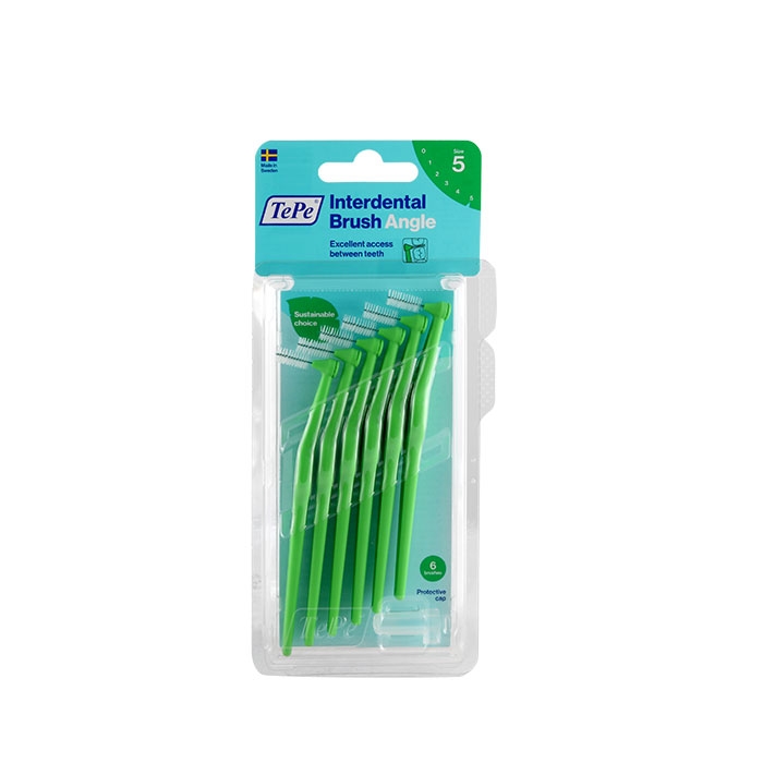 ТЕПЕ ИНТЕРДЕНТАЛНА ЧЕТКА ЗА ЗЪБИ ANGLE 0,8 мм 6 броя / TEPE ANGLE INTERDENAL TOOTHBRUSH