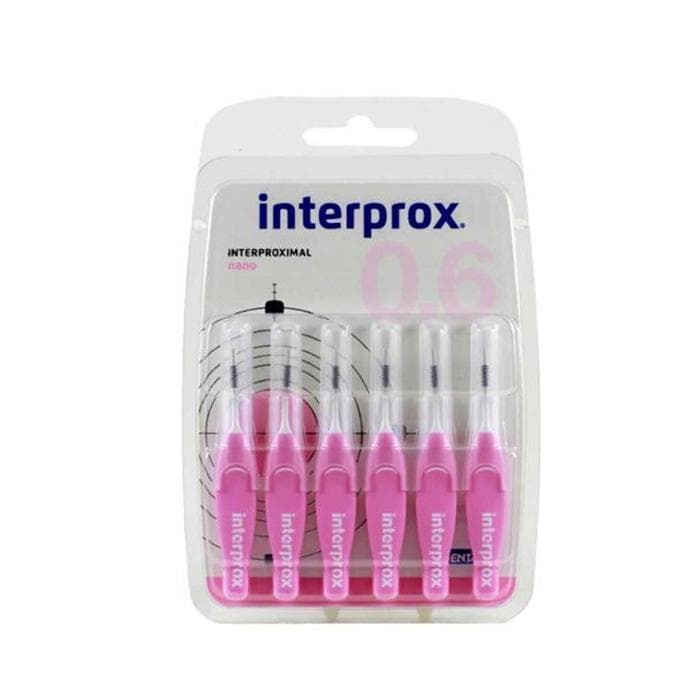 ЧЕТКА ЗА ЗЪБИ ИНТЕРПРОКС 0.6 мм 6 броя / INTERPROX CONICAL INTERDENTAL TOOTHBRUSH NANO