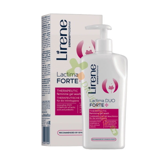 ИНТИМЕН ГЕЛ С МЛЕЧНА КИСЕЛИНА И ПРЕБИОТИК 300 мл / LIRENE LACTIMA FORTE TERAPEUTIC FEMINE GEL WASH 300