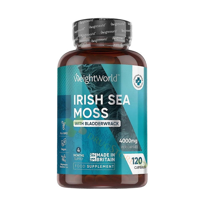 ИРЛАНДСКИ МОРСКИ МЪХ + ФУКУС (КАФЯВИ ВОДОРАСЛИ) капсули 120 броя / WEIGHT WORLD IRISH SEA MOSS WITH BLADDERWRACK
