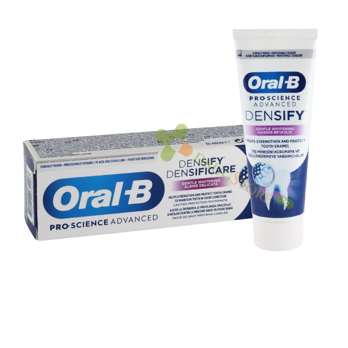 ИЗБЕЛВАЩА ПАСТА ЗА ЗЪБИ ОРАЛ Б PRO-SCIENCE ADVANCED DENSIFY DENSIFICARE 65 мл / ORAL-B PRO-SCIENCE ADVANCED DENSIFY DENSIFICARE GENTLE WHITEINING TOOTHPASTE