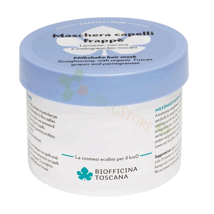 ИЗГЛАЖДАЩА МАСКА ЗА КОСА – ПЛОДОВО ФРАПЕ 200 мл / BIOFFICINA TOSCANA MILKSHAKE HAIR MASK