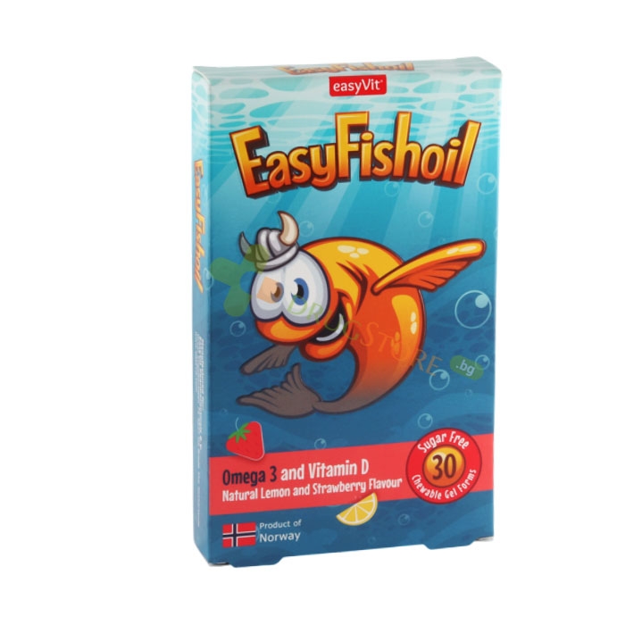 ИЗИВИТ ИЗИФИШОЙЛ таблетки за дъвчене 30 броя / EASYVIT EASYFISHOIL
