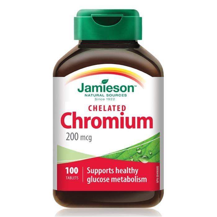 ДЖЕЙМИСЪН ХЕЛАТИРАН ХРОМ таблетки 200 мкг. 100 броя / JAMIESON CHELATED CHROMIUM