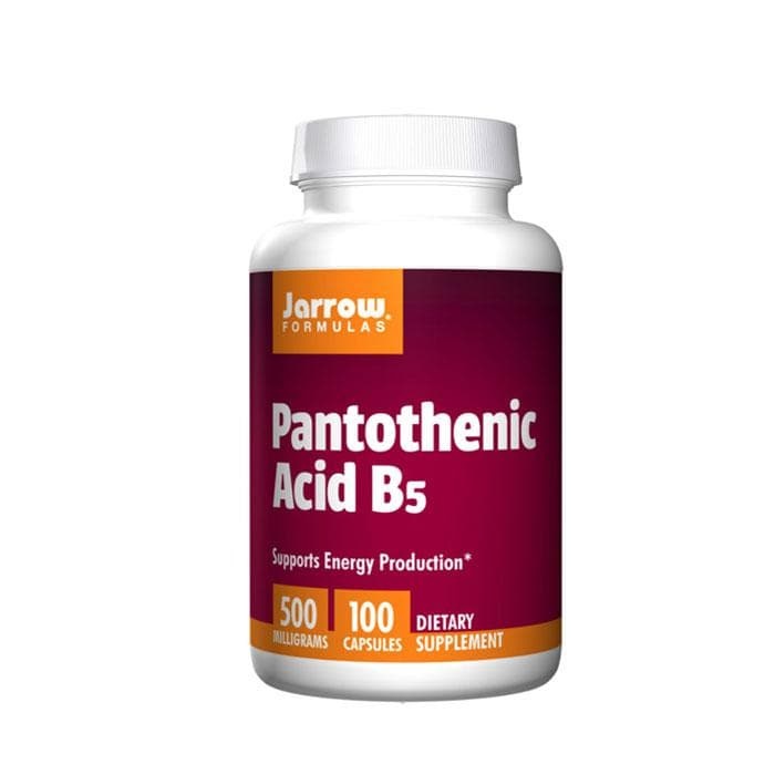 ПАНТОТЕНОВА КИСЕЛИНА ВИТАМИН Б5 капсули 500 мг 100 броя / JARROW FORMULAS PANTOTHENIC ACID B5