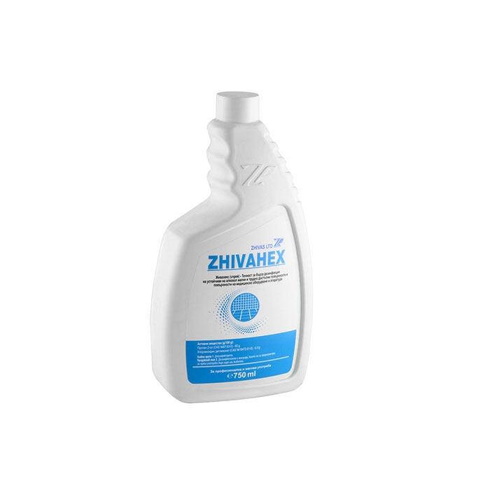 ЖИВАХЕКС ТЕЧНОСТ ЗА ДЕЗИНФЕКЦИЯ НА ПОВЪРХНОСТИ спрей 750 мл / ZHIVASEPT DISINFECTING SPRAY