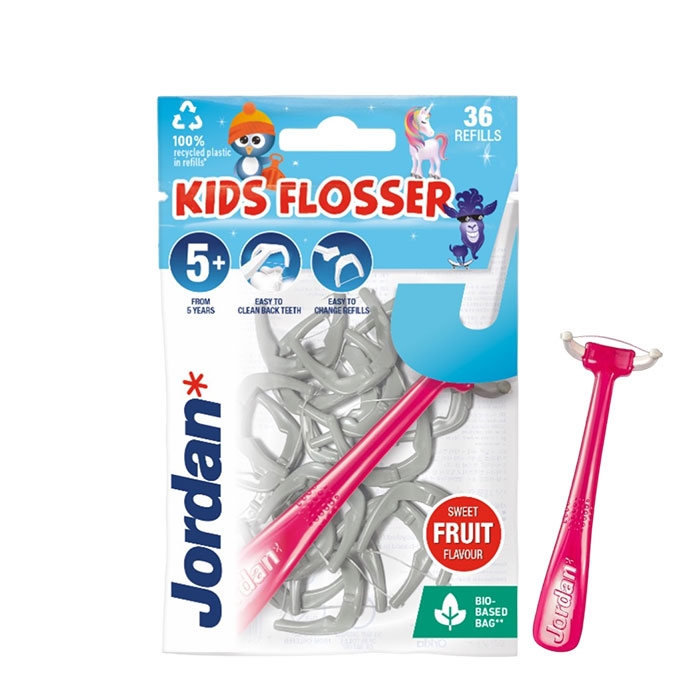 ДЕТСКИ КОНЕЦ ЗА ЗЪБИ ДЖОРДАН 5+ години 36 броя / JORDAN KIDS FLOSSER 5+ years