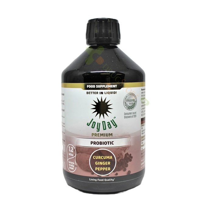 ТЕЧЕН ПРОБИОТИК С КУРКУМА, ДЖИНДЖИФИЛ И ЧЕРЕН ПИПЕР 500 мл / JOY DAY PROBIOTIC LIQUID CURCUMA + GINGER + PEPPER