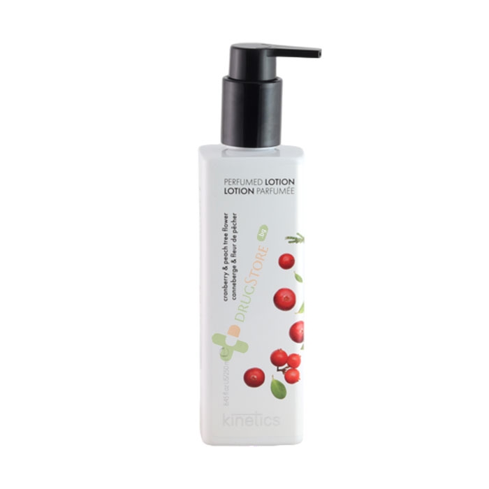 КИНЕТИКС ЛОСИОН ЗА РЪЦЕ И ТЯЛО БОРОВИНКА И ПРАСКОВА 250 мл / KINETICS PERFUMED LOTION CRANBERRY &amp; PEACH TREE FLOWER