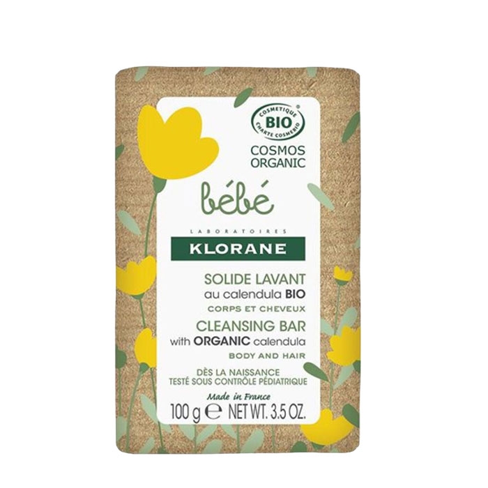 КЛОРАН БЕБЕ САПУН ЗА ЛИЦЕ И ТЯЛО С ОРГАНИЧЕН НЕВЕН 100 г / KLORAN BEBE CLEANSIBG BAR WITH ORGANIC CALENDULA