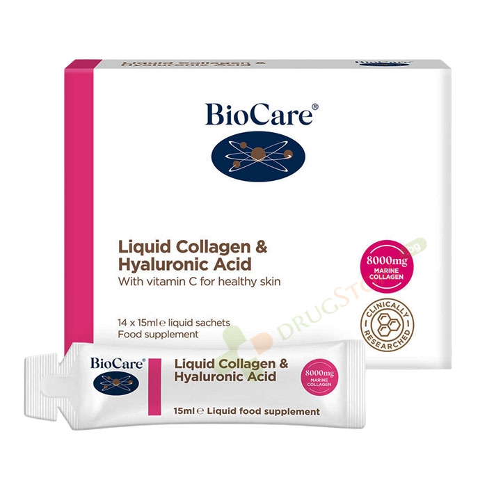 БИОКЕЪР КОЛАГЕН И ХИАЛУРОНОВА КИСЕЛИНА сашета 15 мл 14 броя / BIOCARE LIQUID COLLAGEN AND HYALURONIC ACID