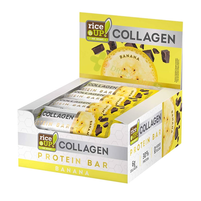 КОЛАГЕНОВ ПРОТЕИНОВ БАР БАНАН 50 г 12 броя / RICE UP! COLLAGEN PROTEIN BAR BANANA 50 g