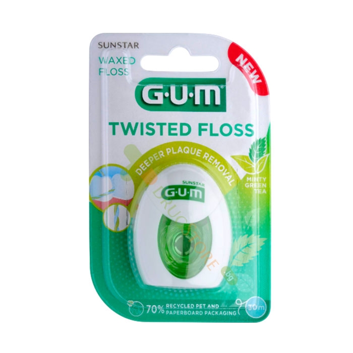 КОНЦИ ЗА ЗЪБИ ГЪМ ТУИСТЕТ / G.U.M. TWISTETD FLOSS