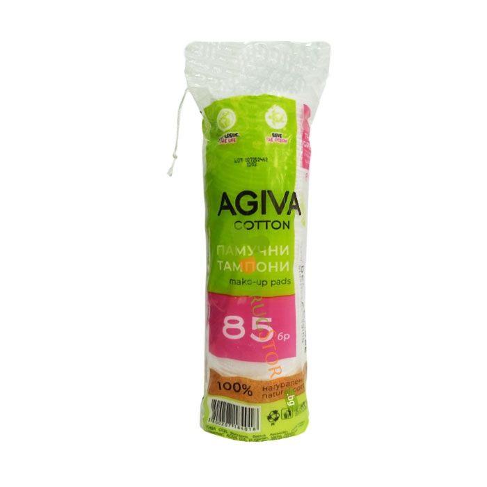 КОЗМЕТИЧНИ ТАМПОНИ АГИВА КОТЪН 85 броя / AGIVA COTTON MAKE-UP PADS