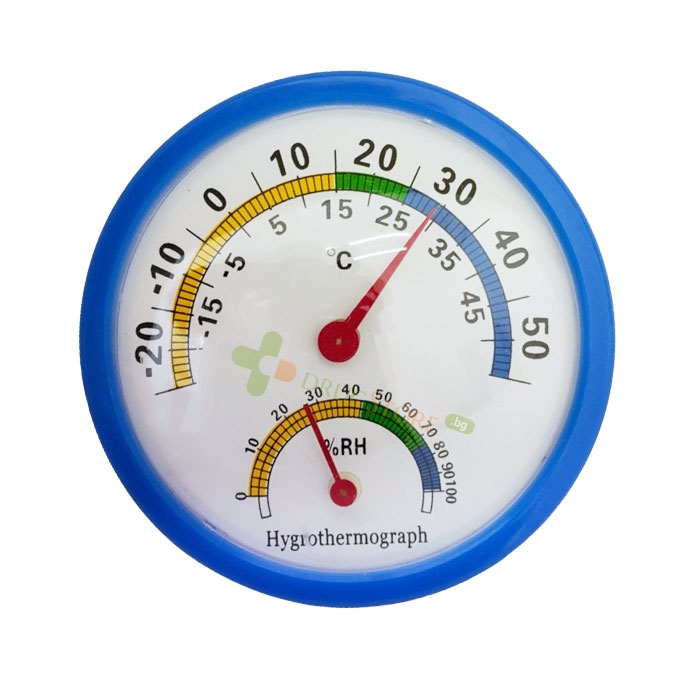 КРЪГЪЛ МАЛЪК СТАЕН ТЕРМОМЕТЪР И ВЛАГОМЕР VA-177 / CHINESE GOODS HYGROMETER AND THERMOMETER VA-177