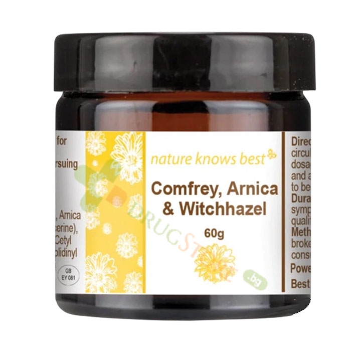 КРЕМ С ЧЕРЕН ОМАН, АРНИКА И ХАМАМЕЛИС 60 г / POWER HEALTH COMFREY, ARNICA &amp; WITCHHAZLE