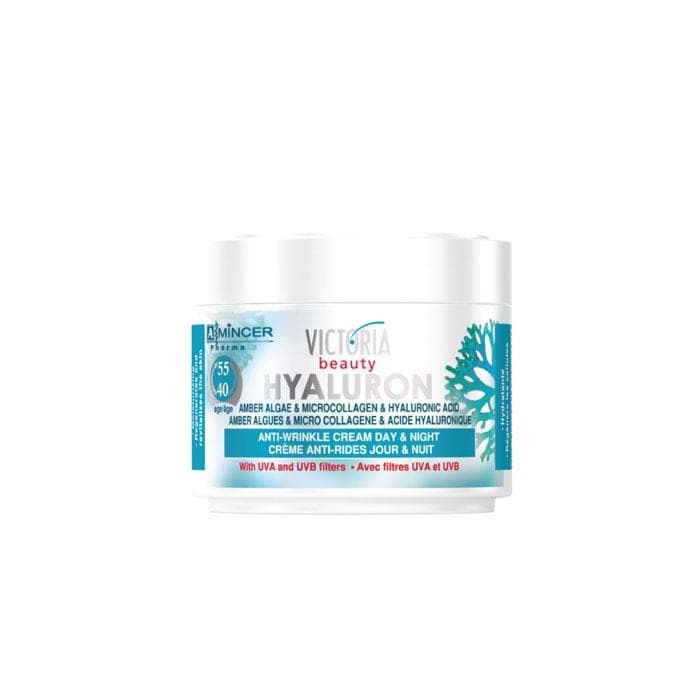 КРЕМ ЗА ЛИЦЕ ПРОТИВ БРЪЧКИ С ХИАЛУРОНОВА КИСЕЛИНА 40 - 55 г. 50 мл. / VICTORIA BEAUTY HYALURON DAY AND NIGHT ANTY - WRINKLE FACE CREAM 40 - 55