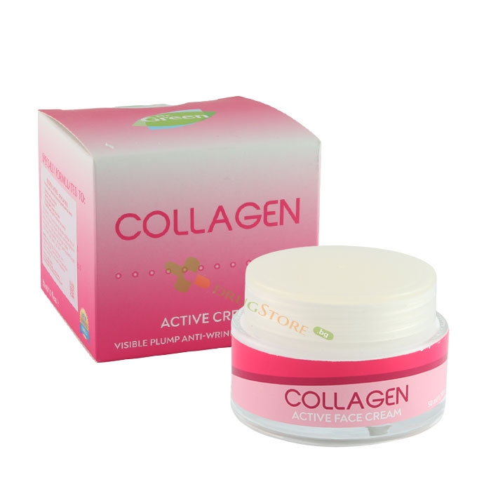 КРЕМ ЗА ЛИЦЕ ПРОТИВ БРЪЧКИ КОЛАГЕН АКТИВ 50 мл / DR. GREEN COLLAGEN ACTIV ANTI - WRINKLE FACE CREAM