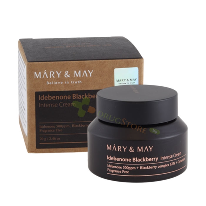 КРЕМ ЗА ЛИЦЕ С ИДЕБЕНОН И КЪПИНА 70 г / MARY &amp; MAY IDEBENONE + BLACKBERRY COMPLEX INTENSE CREAM