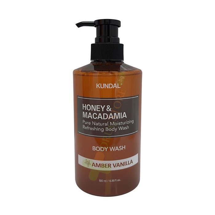 КУНДАЛ HONEY &amp; MACADAMIA ДУШ ГЕЛ С АРОМАТ НА ВАНИЛИЯ 500 мл / KUNDAL HONEY &amp; MACADAMIA BODY WASH AMBER VANILLA