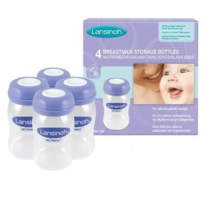 КОМПЛЕКТ ШИШЕТА ЗА СЪХРАНЕНИЕ НА КЪРМА ЛАНСИНОХ 160 мл. 4 броя / LANSIONH BREASTMILK STORAGE BOTTLES