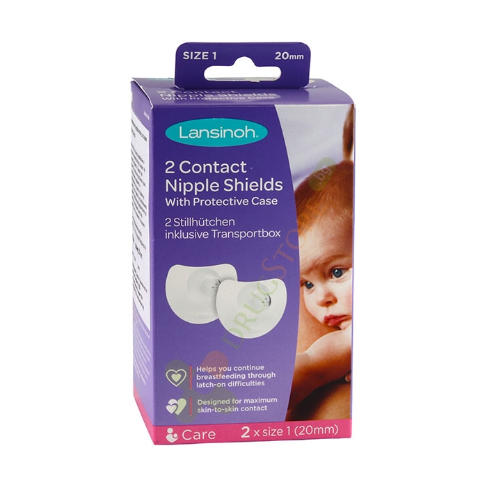 СИЛИКОНОВИ ЗЪРНА ЛАНСИНОХ 20 мм 2 броя / LANSINOH CONTACT NIPPLE SHIELD