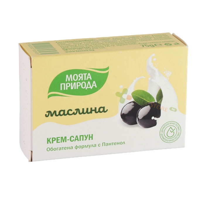 ЛАВЕНА МОЯТА ПРИРОДА КРЕМ-САПУН МАСЛИНА 75 г / LAVENA MOYATA PRIRODA CREAM-SOAP OLIVE