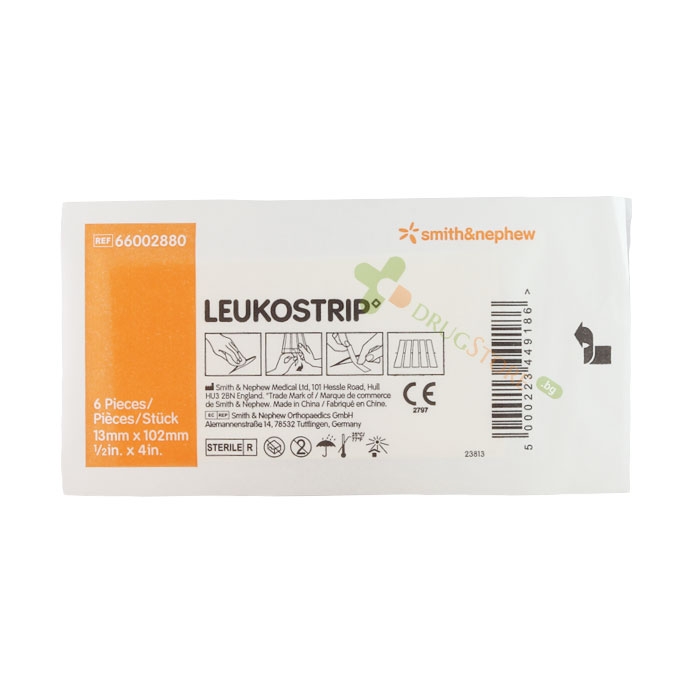 ЛЕУКОСТРИП лепенки 6 броя / SMITH &amp; NEPHEW LEUKOSTRIP