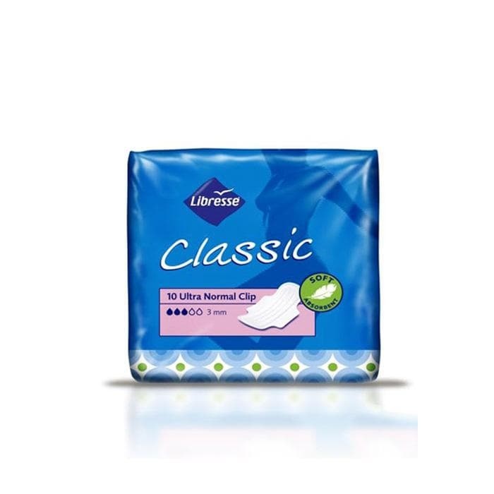 ДАМСКИ ПРЕВРЪЗКИ КЛАСИК 10 броя / LIBRESSE SANITARY NAPKINS CLASSIC ULTRA NORMAL