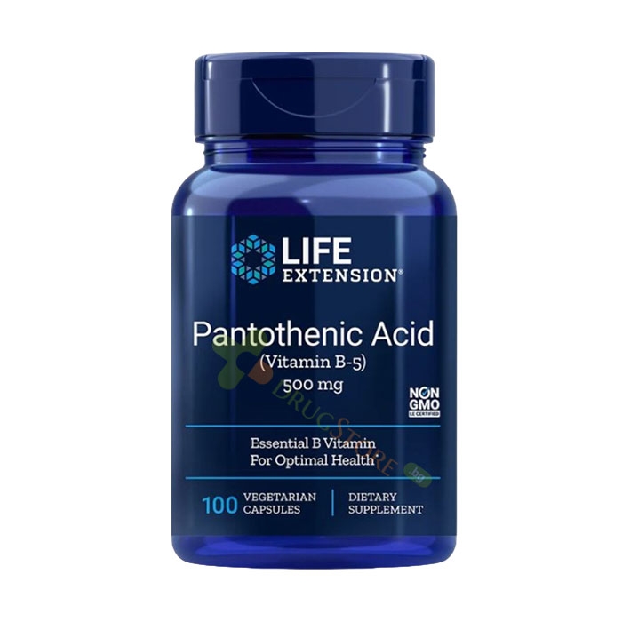 ПАНТОТЕНОВА КИСЕЛИНА (ВИТАМИН В5) капсули 500 мг 100 броя / LIFE EXTENSION PANTOTHENIC ACID (VITAMIN B5)