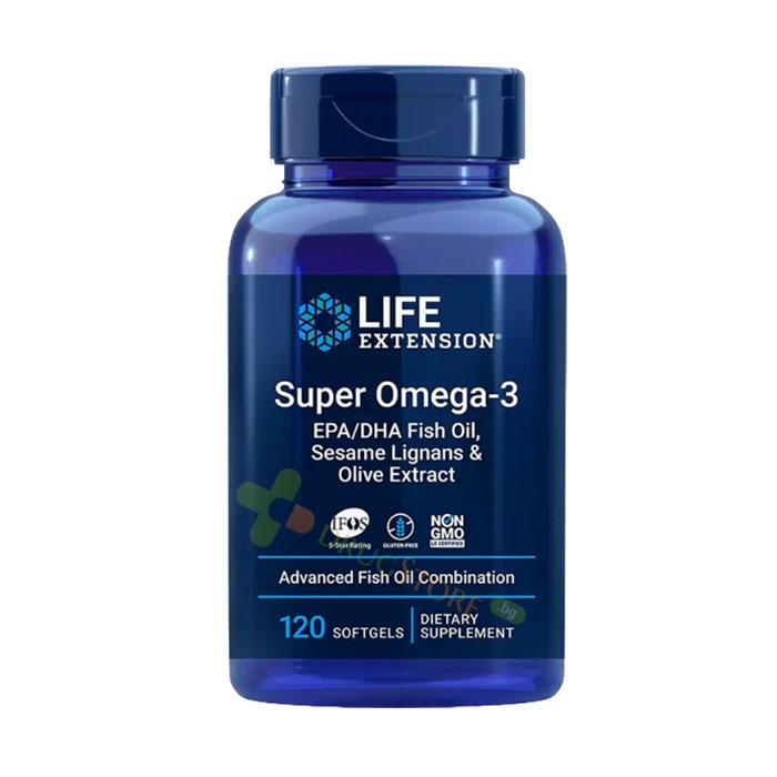 СУПЕР ОМЕГА-3 (С ЛИГНАН ОТ СУСАМ И ЕКСТРАКТ ОТ МАСЛИНА) капсули 120 броя / LIFE EXTENSION SUPER OMEGA-3 EPA/DHA FISH OIL, SESAME LIGNANS AND OLIVE EXTRACT