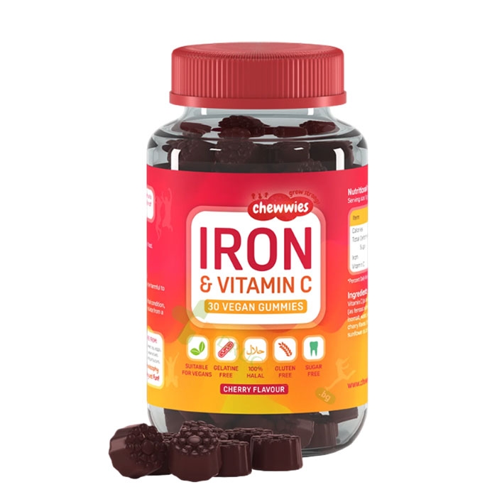 ЖЕЛЯЗО + ВИТАМИН C ГЪМИ таблетки 30 броя / LIFE EXTENSION IRON WITH VITAMIN C CHEWWIES