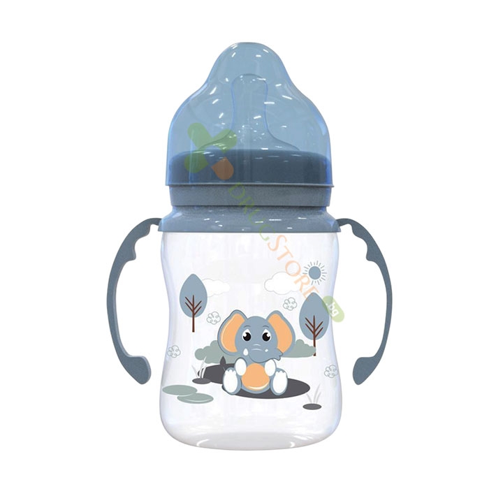 ЛОРЕЛИ ШИШЕ С ШИРОКО ГЪРЛО И ДРЪЖКИ 0+ 250 мл / BERTONI - LORELLI WIDE NECK BOTTLE WITH HANDLES