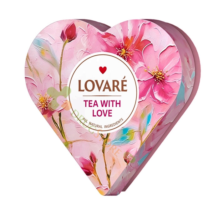 ЛОВАРЕ ЧАЙ WITH LOVE филтър пирамида 2 вида х 17 броя / LOVARE TEA WITH LOVE tea bags pyramids 2 х 17