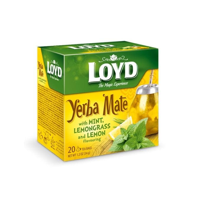 ЧАЙ ЙЕРБА МАТЕ С МЕНТА И ЛИМОН филтър 20 бр. / LOYD YERBA MATE WITH ...