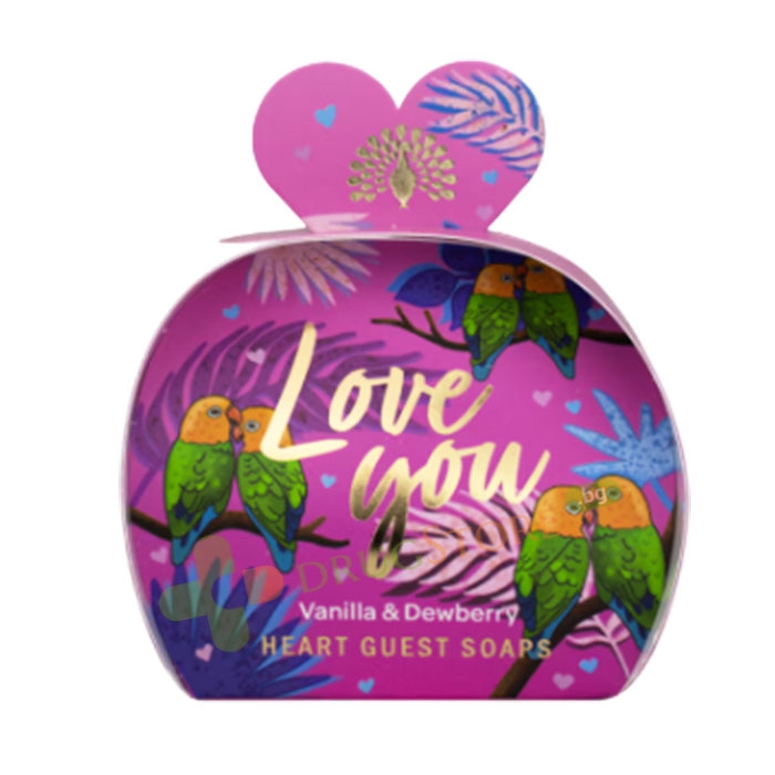ЛУКСОЗЕН РАСТИТЕЛЕН САПУН “ОБИЧАМ ТЕ“ ВАНИЛИЯ И КЪПИНА 60 г / ENGLISH SOAP COMPANY LUXURY VEGETABLE SOAP &quot;LOVE YOU&quot; VANILLA &amp; DEWBERRY