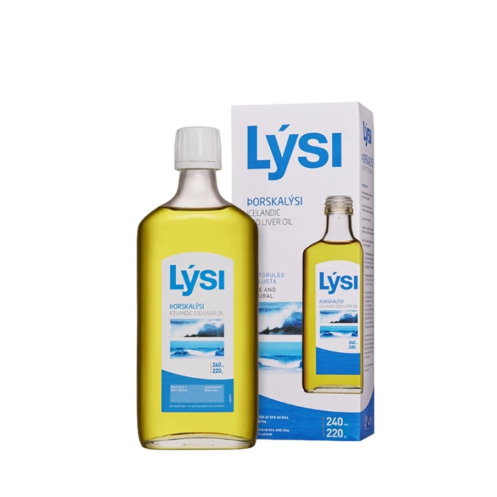 МАСЛО ОТ ЧЕРЕН ДРОБ НА ИСЛАНДСКА РИБА ТРЕСКА 240 мл / LYSI ISELANDIC COD LIVER OIL