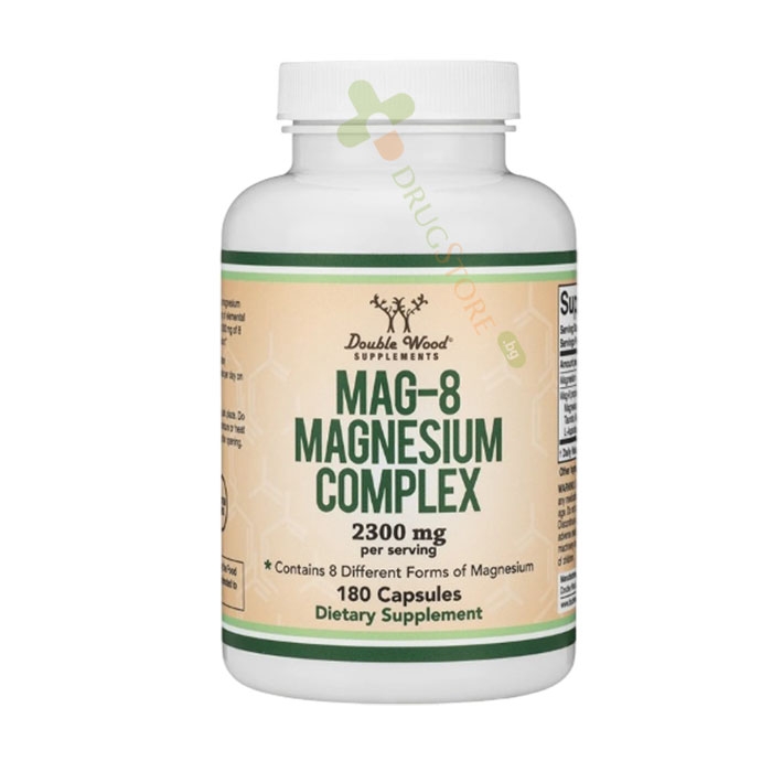 МАГ-8 МАГНЕЗИЙ КОМПЛЕКС капсули 180 броя / DOUBLE WOOD MAG-8 MAGNESIUM COMPLEX