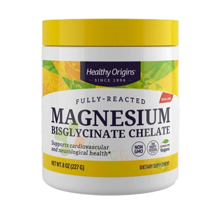 МАГНЕЗИЙ БИСГЛИЦИНАТ прах 227 г / HEALTHY ORIGINS MAGNESIUM BISGLYCINATE HELATE powder