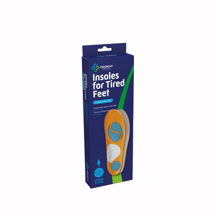 МАГНУМ ЕЖЕДНЕВНИ СТЕЛКИ ЗА УМОРЕНИ КРАКА ЗА ЖЕНИ размер 37-41 / MAGNUM MEDICAL WOMAN INSOLES FOR TIRED FEED size 37-41
