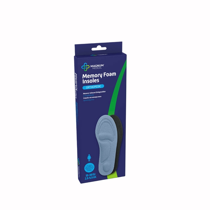 МАГНУМ МЕДИКАЛ СТЕЛКА ОТ МЕМОРИ ПЯНА ЗА ЖЕНИ размер 35-38 / MAGNUM MEDICAL WOMAN MEMORY FOAM INSOLES size 35-38