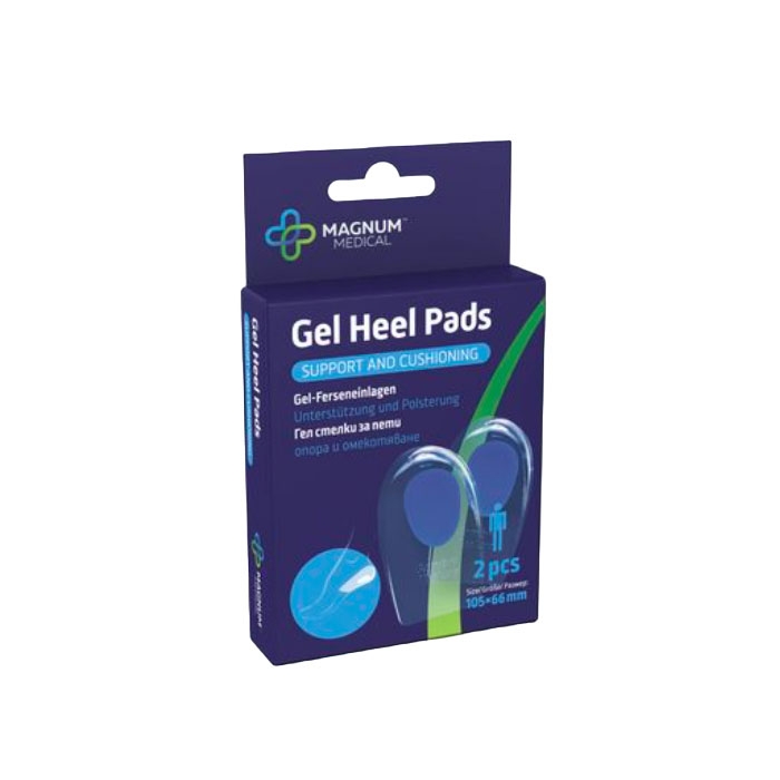 МАГНУМ МЕДИКАЛ ГЕЛ СТЕЛКИ ЗА ПЕТИ 105 х 66 мм 2 броя / MAGNUM MEDICAL GEL HEEL PADS