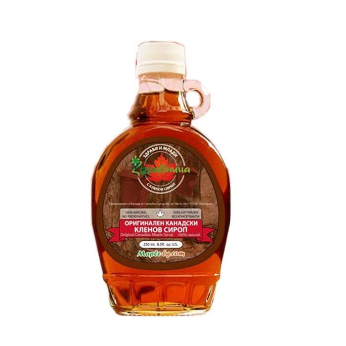 ЗДРАВНИЦА КЛЕНОВ СИРОП 250 мл. / ZDRAVNITSA MAPLE SYRUP