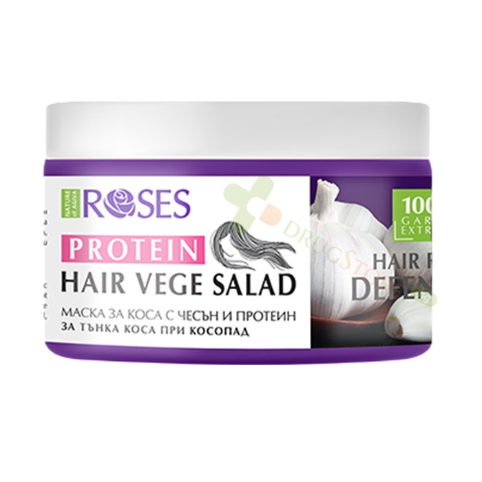 МАСКА ЗА КОСА ПРИ КОСОПАД С ЕКСТРАКТ ОТ ЧЕСЪН И ПРОТЕИН 350 мл / NATURE OF AGIVA VEGE SALAD GARLIC EXTRACT AND PROTEIN HAIR FALL DEFFENCE HAIR MASK