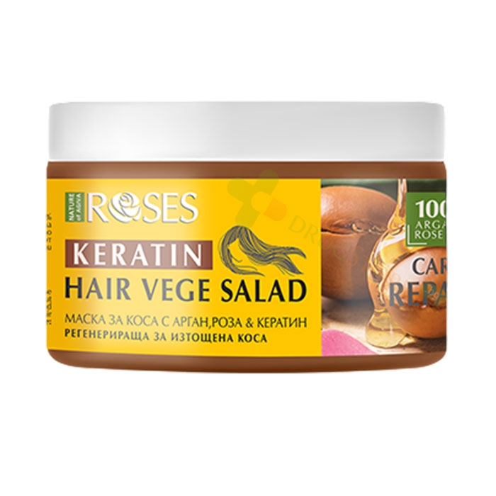 МАСКА ЗА КОСА С РОЗОВО МАСЛО, АРГАНОВО МАСЛО И КЕРАТИН 350 мл / AGIVA VEGE SALAD ROSE OIL, ARGAN OIL AND KERATIN REGENERATING HAIR MASK