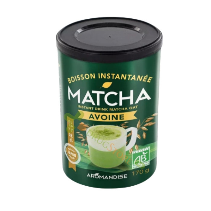 МАТЧА И ОВЕС тонизираща напитка на прах 170 г / AROMANDISE MATCH OAT instant drink powder