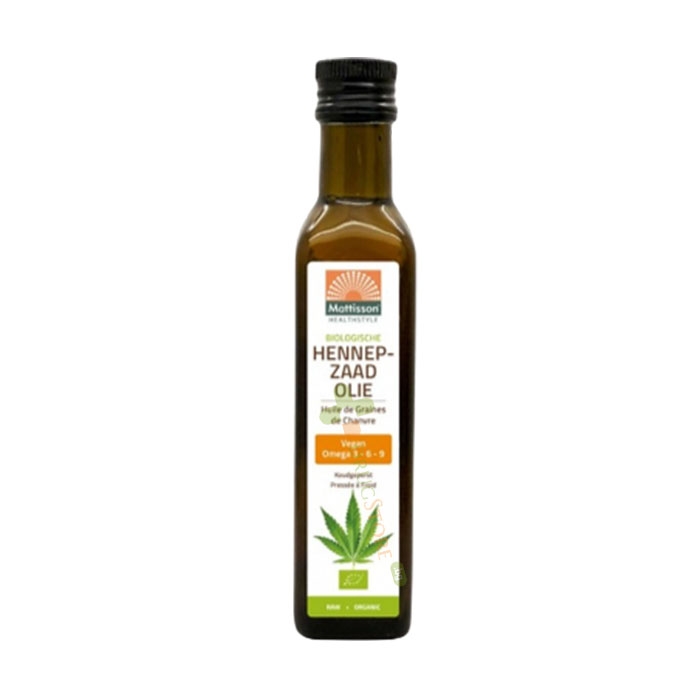 МАТИСЪН БИО МАСЛО ОТ КОНОПЕНО СЕМЕ 250 мл / MATTISSON HEALTHSTYLE ORGANIC HEMP SEED OIL