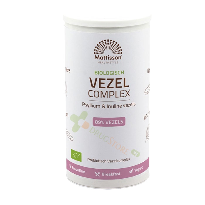МАТИСЪН КОМПЛЕКС ОТ ФИБРИ (ХУСК + ИНУЛИН) прах 275 г / MATTISSON HEALTHSTYLE FIBER COMPLEX (HUSK + INULIN) powder