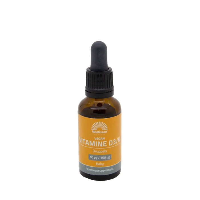 МАТИСЪН ВИТАМИН D3 + K2 ЗА ДЕЦА ВЕГАН 25 мл / MATTISSON HEALTHSTYLE VITAMIN D3 + K2 BABY